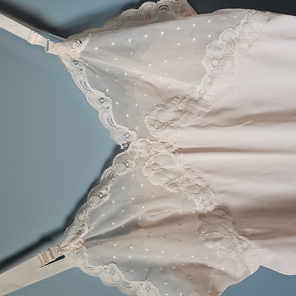 Vintage Slip Soft Pink Cream Lace Millay Size 38 Made In The USA - Picture 3 of 8